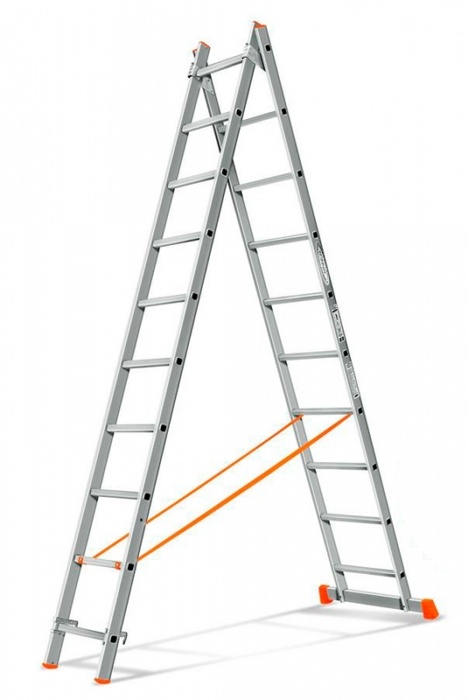 Двухсекционная лестница Эйфель Гранит 2x10 ступеней