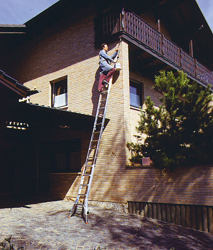 Лестница-трансформер Krause TeleVario 4x5 ступеней с удлинителями стоек (арт. 129987)-2