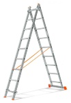 Двухсекционная лестница Эйфель Гранит 2x9 ступеней