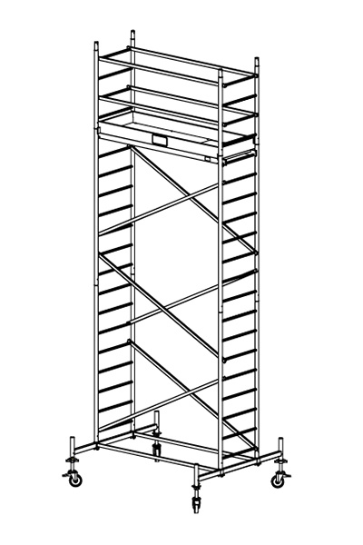 Вышка-тура алюминиевая Krause Protec 6,3м (арт. 910141)-6