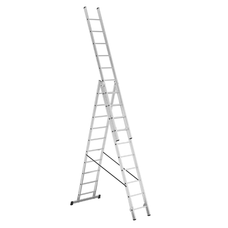 Алюминиевая лестница Alpos 3x10 ступеней (арт. 38-10)-2