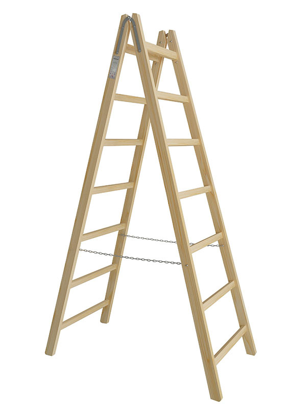 Стремянка деревянная 2х7 с перекладинами Baraniecki (арт. B27) - купить ...