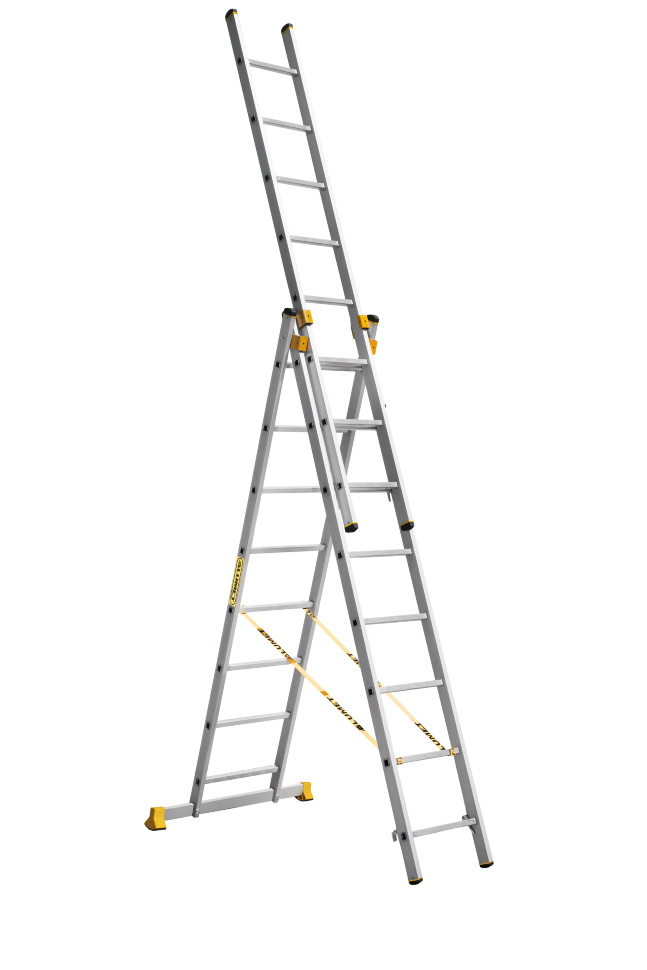 Трёхсекционная лестница 3х8 Алюмет (арт. 9308)