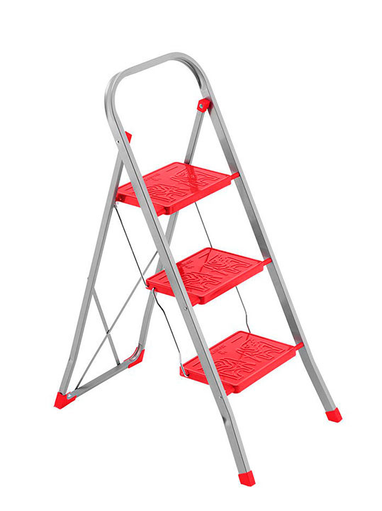 Стремянка FRAMAR Slimmy 3 ступени красная - купить в интернет магазине ...