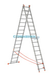 Двухсекционная лестница Вектор 2x16 ступеней (арт. 48-16)